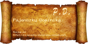 Pajenszky Dominika névjegykártya